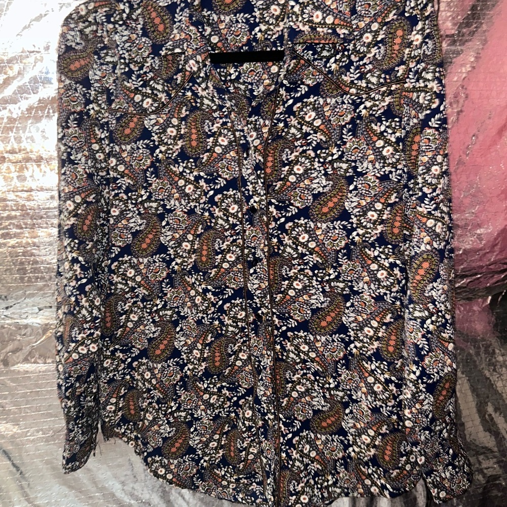 NATURAL LIFE Paisley Button Down Shirt